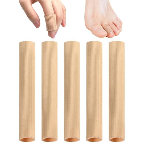 Soodyoow Protector Dedos Pie, 5 Piezas Protector Dedos Pie de Silicona Cortables, 15 Cm Tubos de Silicona para Los Dedos, para Callos Ampollas Callosidades Dedos de Pies y Manos