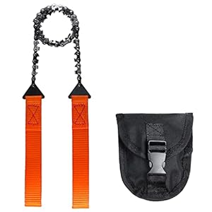 Pocket Chainsaw Rope Saw – 25″ Hand Chain Saw for Tree Cutting Pocket Saw Chain Camping Saws – Mini Hand Saw for Wood Cutting Saw Rope Chain Saws for Trees Cutting Saw Camping Survival Gear Wire Saw