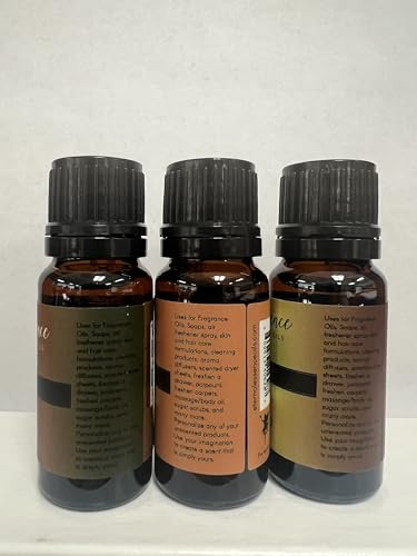 Image of Trio (3) - Amberwood Moss, Sandalwood Vanilla & Cedarwood - Premium Fragrance Oil Trio - 10ML