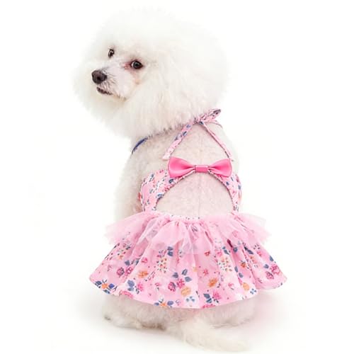 Image of CuteBone One Piece Dog Bikini Swimsuit Dress - Puppy Bathing Suit Costume for Small Dogs - Comfortable & Stylish Pet Clothes for Summer Pool, Beach & Play LTDB15S