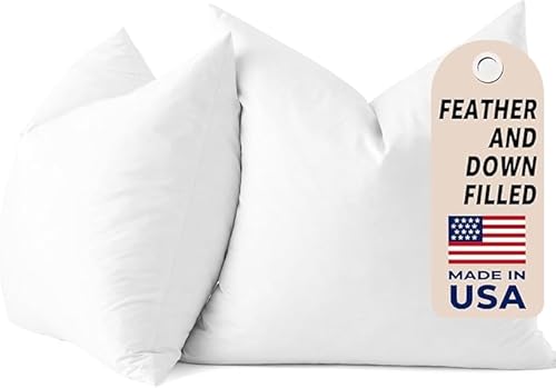 Feather and Down Pillow Inserts for Living Room, Bedrooms -
