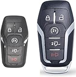SKS Remote Key Fob Case Shell Cover for Ford F150/F250 2015 2016 2017(FCC ID:M3N-A2C31243300 5 Buttons,Just a Key Shell