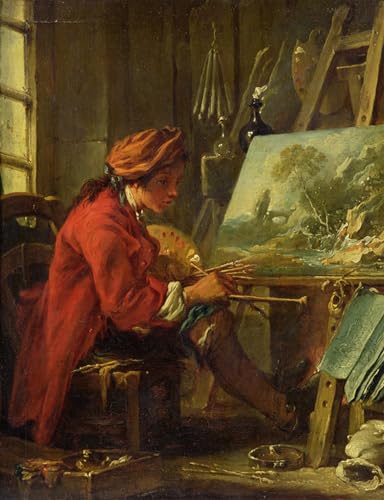 Cuadro Pintura Murales de SERENDIPITP El pintor en su estudio François Boucher 60x90cm