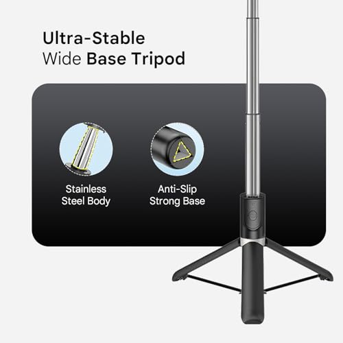 Image of Prolet K9 Selfie Stick Tripod with Light - 67 Inch / 170 CM Reinforced Bluetooth Selfie Stick, Extendable Phone Tripod Stand for Travel, Vlogging & Selfies, Compatible with iPhone & All Smartphones