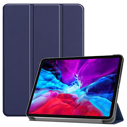 TenYll Coque Etui Housse pour iPad Pro 12.9 2020, Étui à Rabat avec Support Ultra Mince et Léger pour étui Flip iPad Pro 12.9 2020 Pouces -Bleu foncé