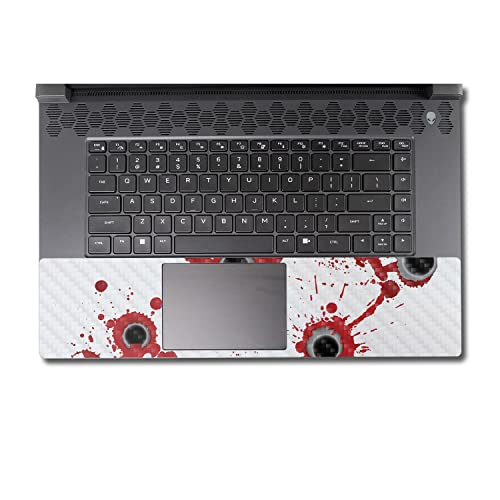 Image of MightySkins Carbon Fiber Skin Compatible with Alienware M17 R5 (2022) Full Wrap Kit - Bullet Holes | Protective, Durable Textured Carbon Fiber Finish | Easy to Apply & Change Styles | Made in The USA
