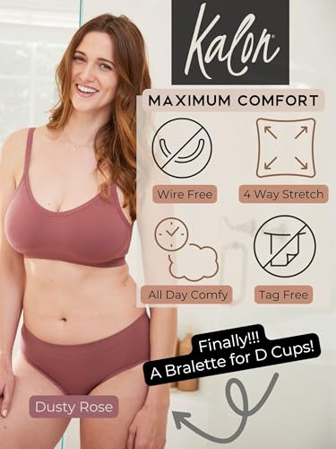 Image of Kalon Women's 4 Pack Demi Padded Bralette Wireless Comfortable Bra