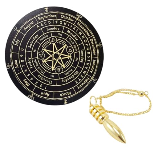 Image of Vastu Star Dowsing Board | 9 Inch | with Brass Pendulum (Pendulum Assorted) Acrylic Divination Board