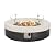 COSIEST 42" Outdoor Propane Fire Pit Table w Tank Cover & Wind Guard, Round Gas Fire Pit Table with Concrete & Wood Grain Design, 50000BTU Fire Tables for Patio, Backyard, Garden