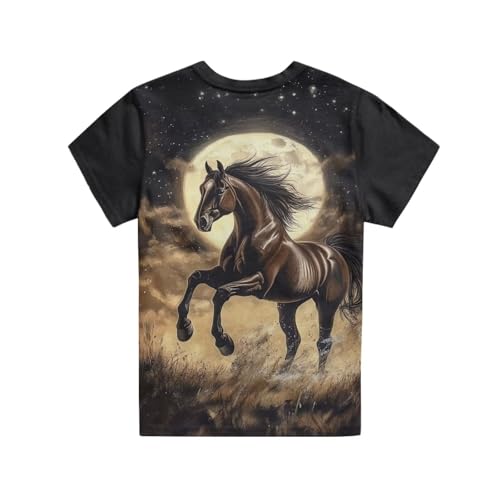 Image of Xhuibop Kids T Shirts for Boys Size 3-16 Girls Short Sleeve Sportswear Active Tops