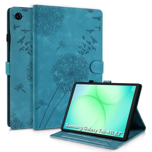 Rostsant Coque pour Samsung Galaxy Tab A11 8.7 Pouces 2025 et Galaxy Tab A9 8.7 Pouces 2023 Pissenlit Housse en Tablette Cuir PU Protection pour Samsung A11/A9...