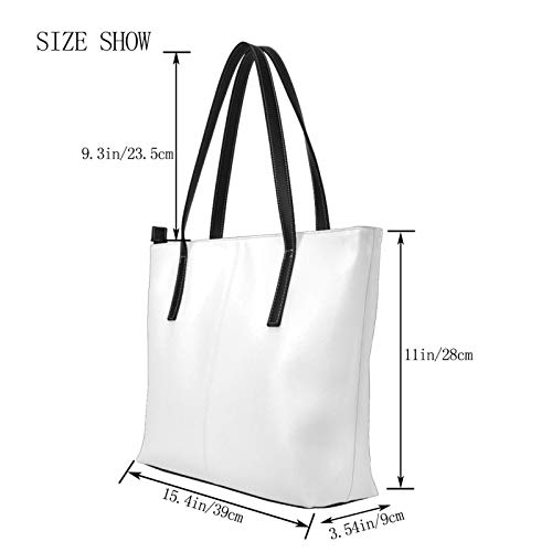 Solid color white Stylish Waterproof Handbag for Women - Lightweight Travel Tote with Double-Sided Digital Print, Large Capacity2