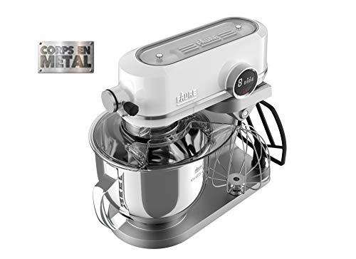 Faure FKM-902ME1 Robot Pâtissier Magic Baker Excellence - 800W transmission directe - Mouvement Planétaire - Bol Inox 5,2L - Coloris Blanc