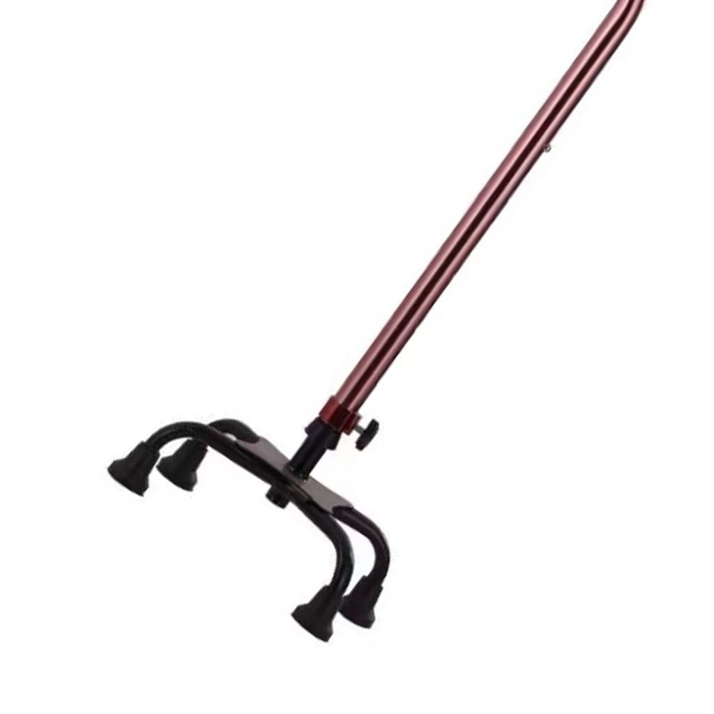GCX- Muletas for Ancianos Bastón Cuadrangular Muletas Gruesas De Acero Inoxidable for Ancianos Bastón Antideslizante Liviano Ajustable Firma (Color : B)