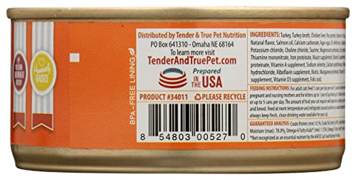 Tender And True Pet Food, Cat Food Can Antibiotic Free Wet Turkey Brown Rice, 5.5 Ounce #TOP1