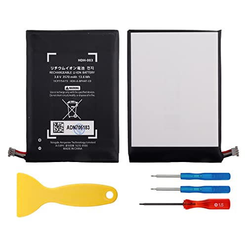 Duotipa HDH-003 HDH-001 Battery Compatible with Switch Lite Game Console with Repair Tool Kit