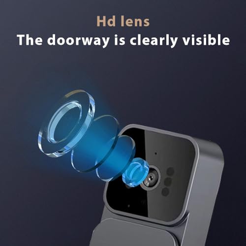 CIADAZ Tela IPS de 4,3 polegadas Campainha de intercomunicação visual sem fio 2.4G com tela, monitor