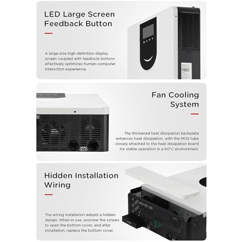 Inversor Híbrido Solar 1kw-10.2kw (Controle De Aplicativo Inteligente), 12-48v a 220v E Controlador