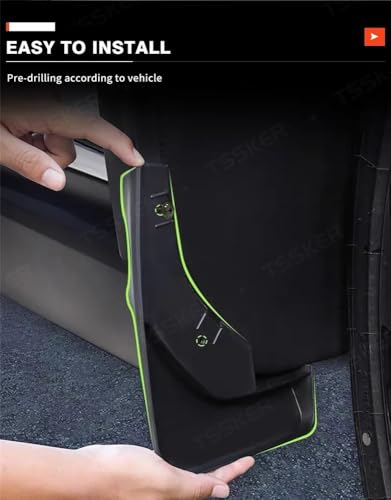 Bavettes pour auto 4 pièces rigides haute durabilité Duster 2012 - 4
