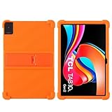 FKQLH Funda para TCL Tab 10L Gen2/8492A, Silicona Skin Soporte Cubierta a Suaves para niños de Peso liviano Funda para TCL Tab 10L Gen2/8492A 10,1 Pulgada, Naranja