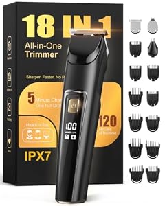 Beard Trimmer for Men, Fast Charging 4-in-1 Kit, 18 Lengths, Gift for Men