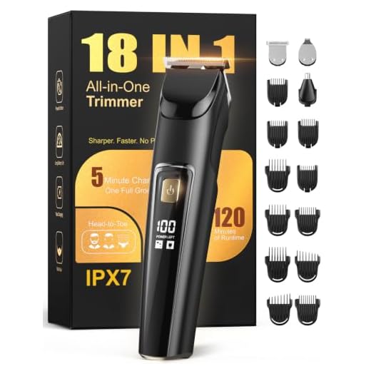 Beard Trimmer for Men, Fast Charging 4-in-1 Kit, 18 Lengths, Gift for Men