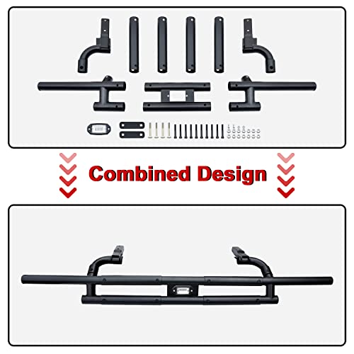 Rear Bumper With Led Accent Light For Can-Am Defender, Sautvs Combined Rear Brush Guard With Light For Can-Am Defender Hd5 Hd8 Hd10 Max 2016-2021 #TOP5