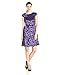 Anne Klein Women's Cap-Sleeve Belted Printed Swing Dress
