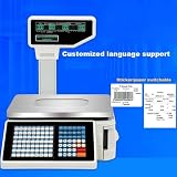 Cyfrowa Waga Z Podwójnym Wyświetlaczem Do Dokładnego Ustalania Cen I Drukowania Etykiet W Supermarketach