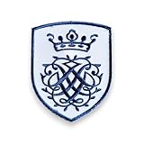 Patch Ecusson Monogramme de Jean Sebastien Bach brodé en France - Taille 8x6,4CM - Support scratch femelle OFFERT