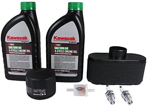 OEM Tuneup Kit Compatible with Kawasaki 99969-6425 99969-6543 with 10W40 Oil for Engines FR651V FR691V FR730V FS481V FS541V FS600V FS651V FS691V FS730V
