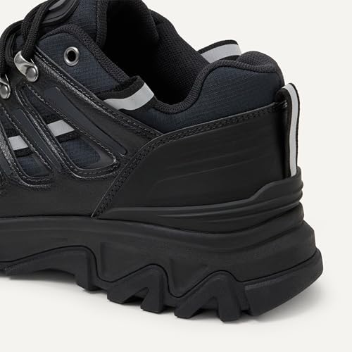 Amazon Essentials Men's Waterproof Hiking Shoes with Memory Foam Insole, Black, 11.5 - 5