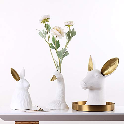 Cmjlbm Ceramic Vase Nordic Light Luxury Porch Tv Cabinet Shelf Living Room Home Decoration Accessories (Swan Head) #TOP4