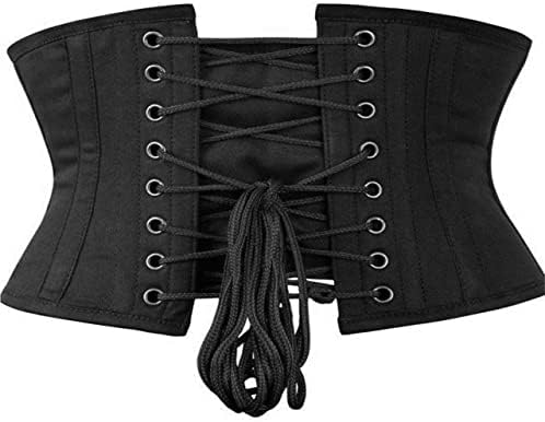 Corsetto Donna Naveed In PVC Nero - Doppie Barre Acciaio Per Waist Training - Foto 6