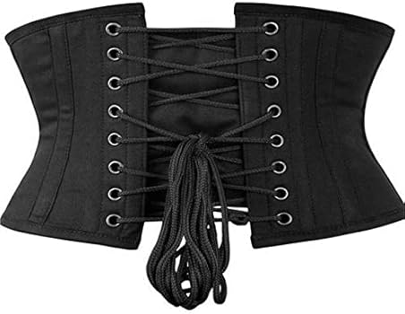 Naveed Dames Onderborst Korst Waist Trainer Mesh Corset Halloween Mesh Corsage met Sterke Vetersluiting voor Tailletraining en Taillereductie, oranje