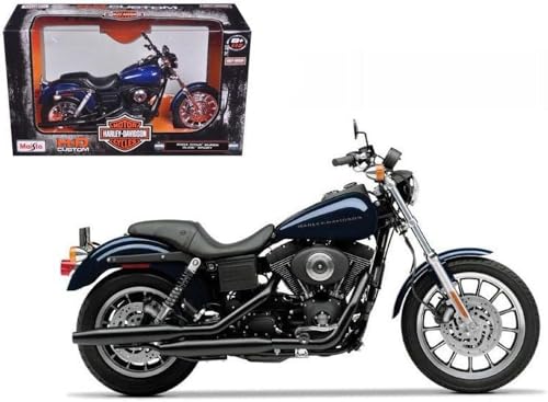 Maisto Harley Davidson Dyna Super Glide 1:12 Azul miniatura 2