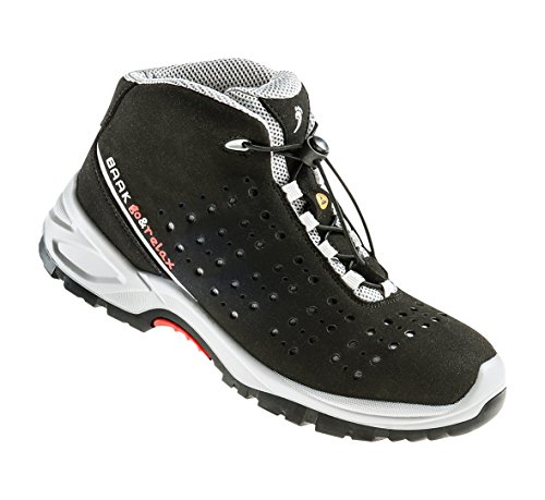 Baak, zapatos de seguridad S1P,»Hendrik» Industrial, Go and Relax, 1 pieza, negro y blanco, 39, negro/blanco