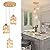 Modern Gold Crystal Pendant Light Fixture - 3-Light Adjustable Hanging Lamp for Kitchen Island, Dining Room, Living Room & Bedroom | Dimmable, Quick Install Farmhouse & Industrial Pendant Lighting