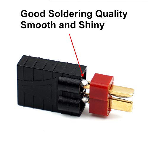 Elechawk TR2T4 4 Pcs Male Deans T Plug To Female Connector Adapter Compatible thumb #1