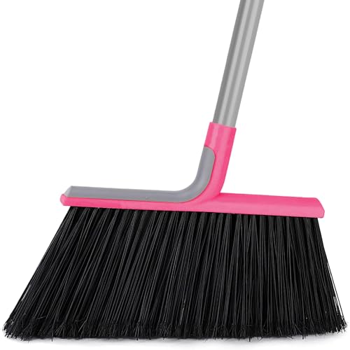KeFanta Heavy Duty Broom Outdoor Broom with 54.7 Long Handle Commercial Brooms for Sweeping Outdoor Concrete Courtyard Garage Patio Indoor Home Floor Kitchen Office Lobby