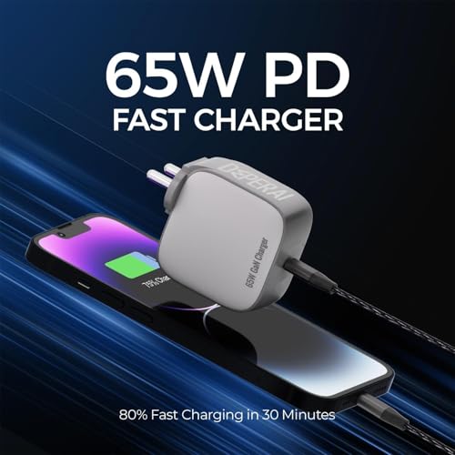 Image of DeperAI 65W TypeC Charger[MFi-Certified], Fast Wall Charger, PD3.0 USB C Adapter, Compatible with Laptop, Tablet, iPhone, Samsung, Oppo, Vivo, All Type C Devices, Supports UFCS(White)
