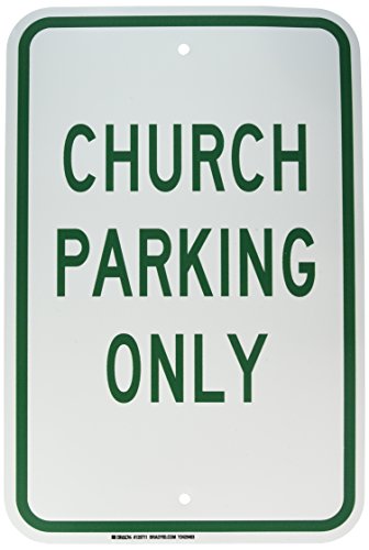 Panneau de contrôle de la circulation pour réserver un parking église
