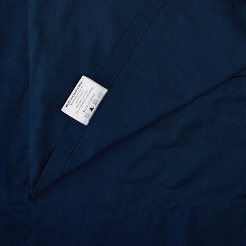 Amazon Brand - Solimo Elegant Navy Blue Pillow Cover, Brushed Cotton (Set of 2, Navy Blue, 17" X 27") 7 41MGpj4PkSL