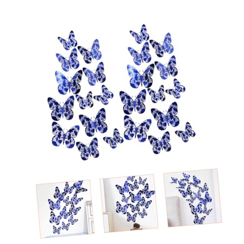 24 adhesivos de mariposa hueca para pared miniatura 7