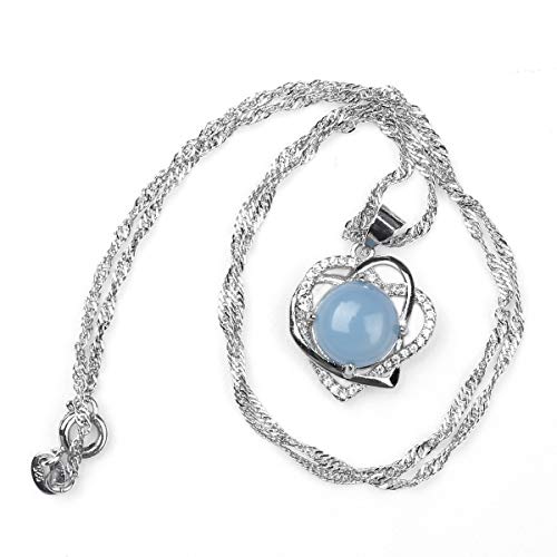 Gugutogo Collier avec pendentif en forme de cu009cur plaqué cristal pour femme coréenne