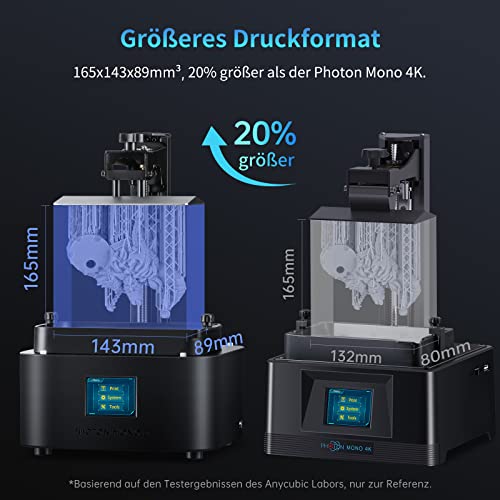 ANYCUBIC Photon Mono 2 Resin 3D Drucker, Harz-3D-Drucker mit Ultra 4K 6,6-Zoll-Monochrom-LCD-Bildschirm, Kostenloser Slicing-Software, Druckgröße 143x89x165mm – Bild 4