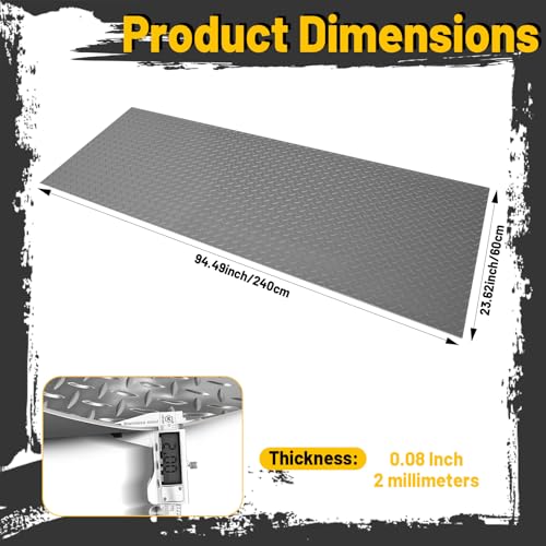 Image of Workbench Mat, Large Work Bench Mat with Non-Slip Texture, 2mm Thick Scratch & Stain Resistant Surface for Painting, Woodworking, Crafting, Building and Tool Protection (Grey, 23.62 inch x 94.49 inch)