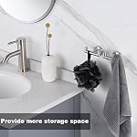 Towel Hooks for Bathrooms,Brushed Nickel Towel Hook for Kitchen Bathroom,SUS304 Stainless Steel Coat Hook,Heavy Duty Double Holder Robe Hooks for Hanging Towels,Coats,Sponges,Clothes,Wall Mount,2 Pack - Image 2