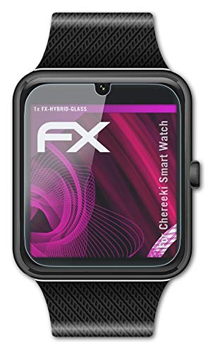atFoliX Plastic Glass Protective Film Suitable for Chereeki Smart Watch, Glass Protector 9H Hybrid-Glass FX Glass Screen Protector of Plastic