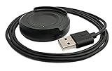 System-S USB 2.0 Kabel 100 cm Ladestation für Vivo Watch Smartwatch 46 mm in Schwarz